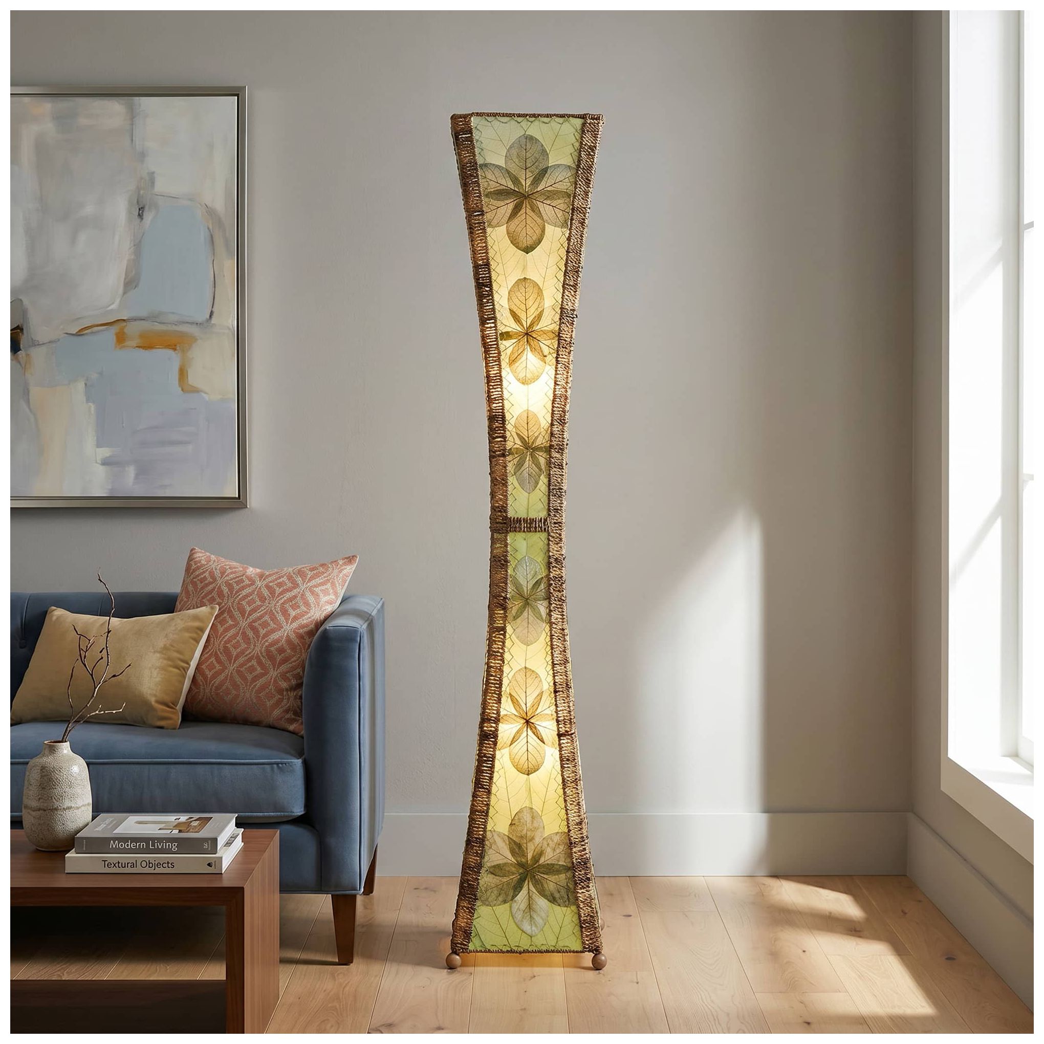 Image 3 Eangee Hour Glass Green Giant Tower Floor Lamp more views