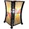 Eangee Hour Glass Multi-Color Cocoa Leaves Uplight Table Lamp