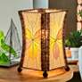 1_Eangee Hour Glass Multi-Color Cocoa Leaves Uplight Table Lamp