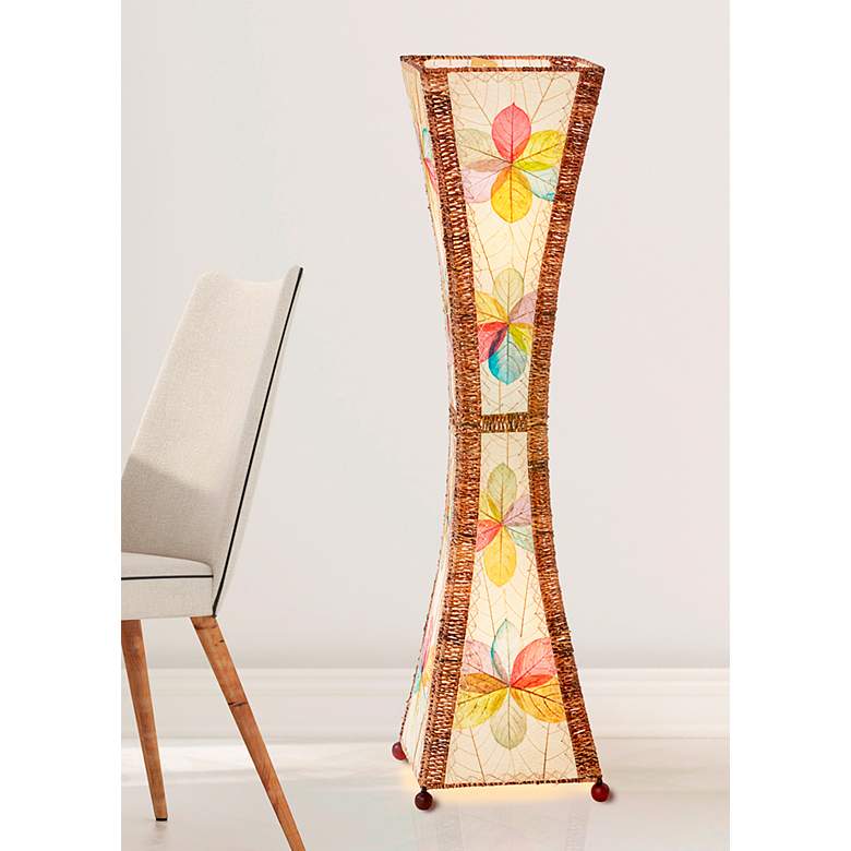 Image 1 Eangee Hour Glass Multi-Color Large Tower Floor Lamp
