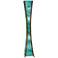 Eangee Hourglass 72" High Sea Blue Jackfruit Leaves Tower Floor Lamp
