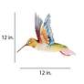 3_Eangee Hummingbird 12"H White Red and Blue Metal Wall Decor more views