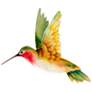 2_Eangee Hummingbird 12"H Yellow and Green Metal Wall Decor