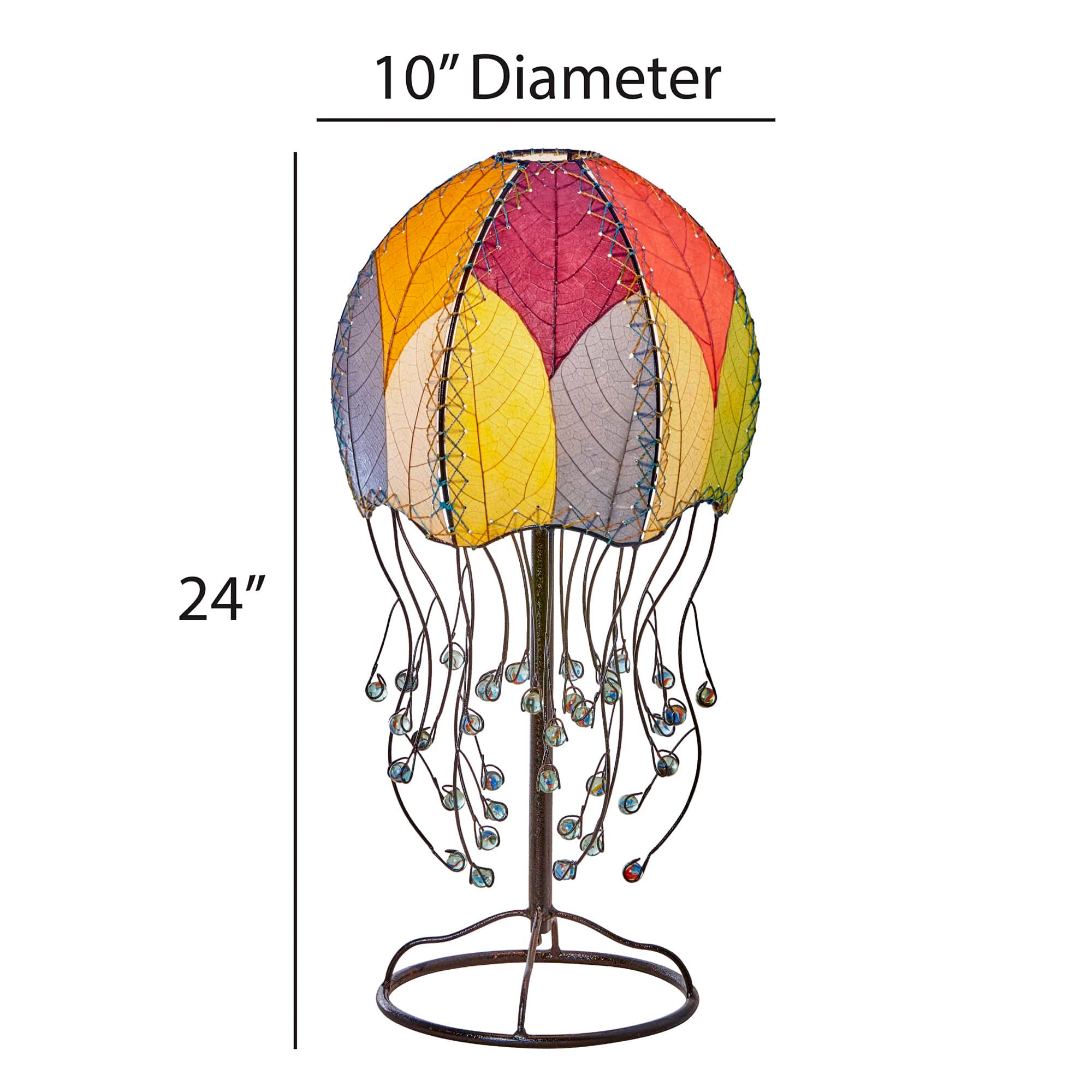 Image 4 Eangee Jellyfish 24" High Multi-Color Cocoa Leaves Table Lamp more views
