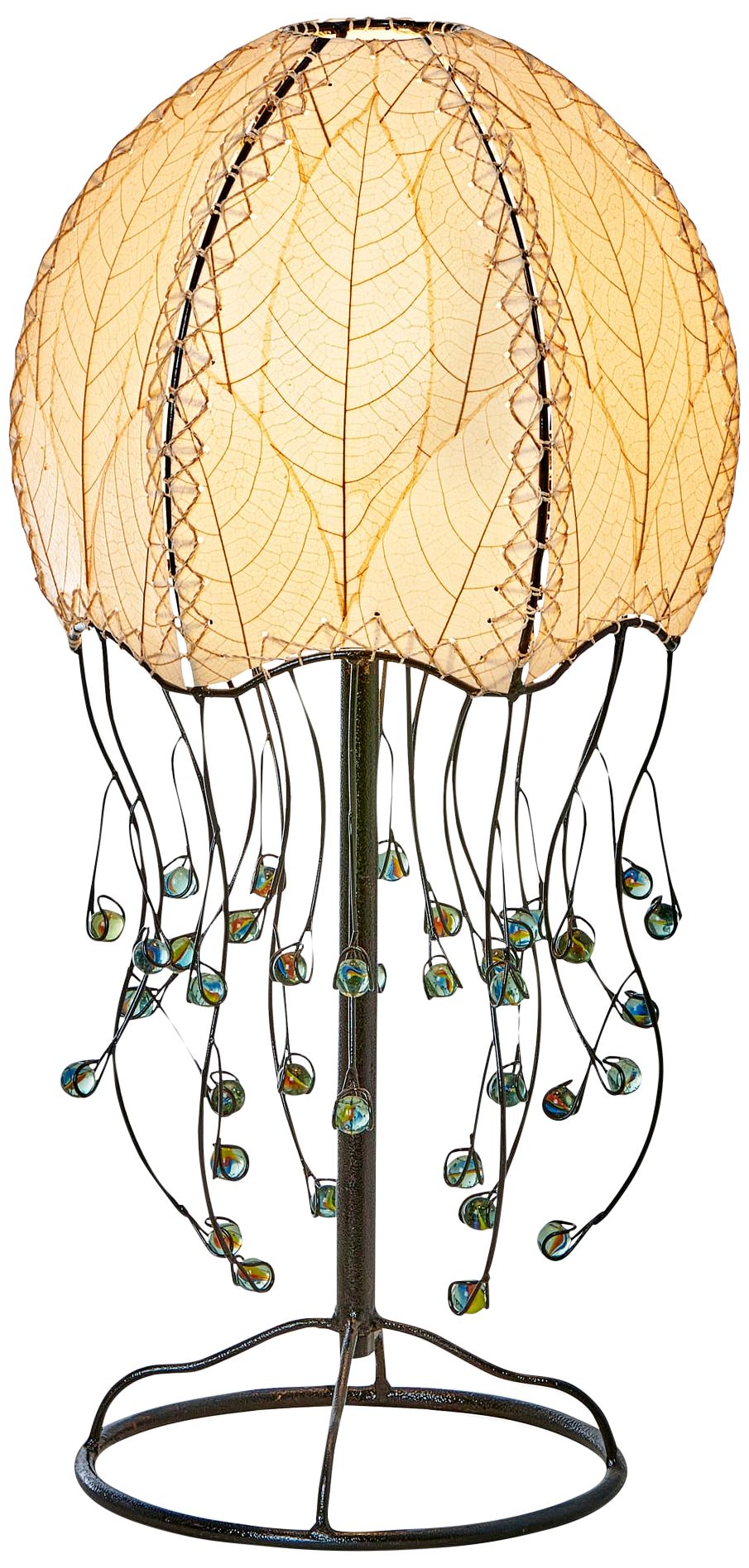 Eangee Jellyfish Natural Cocoa Leaves Table Lamp