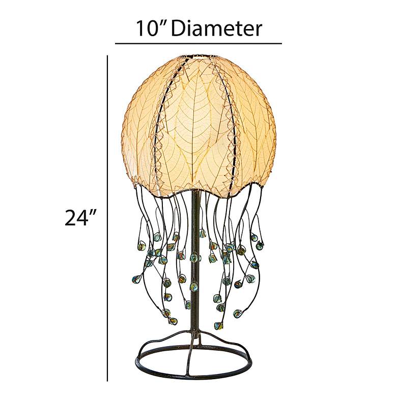 Image 4 Eangee Jellyfish Natural Cocoa Leaves Table Lamp more views