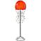 Eangee Jellyfish Red Cocoa Leaves Floor Lamp