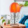 Eangee Jellyfish Red Cocoa Leaves Table Lamp