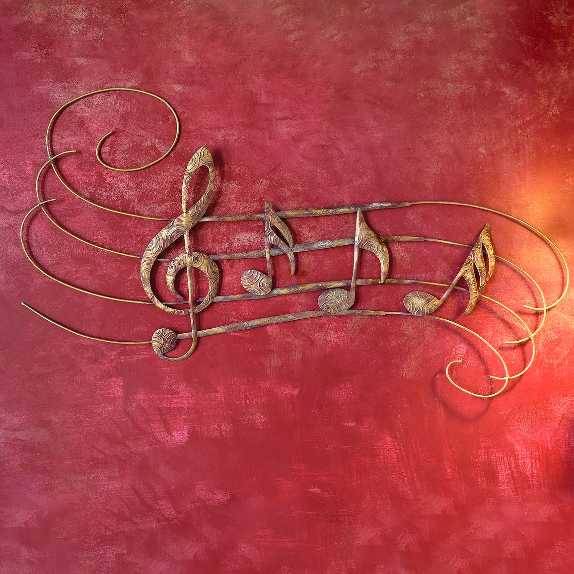 Metal popular Musical Notes Wavy Wall Decor, 49