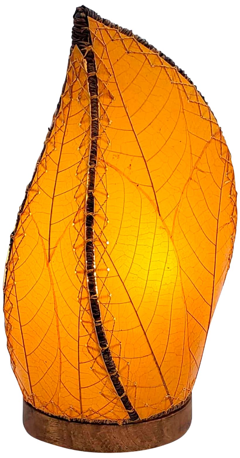 Image 2 Eangee Leaflet 14" High Orange Uplight Accent Table Lamp