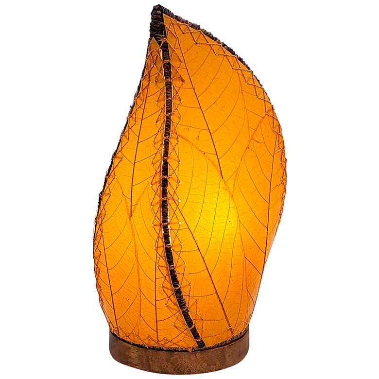 Image 2 Eangee Leaflet 14 inch High Orange Uplight Accent Table Lamp