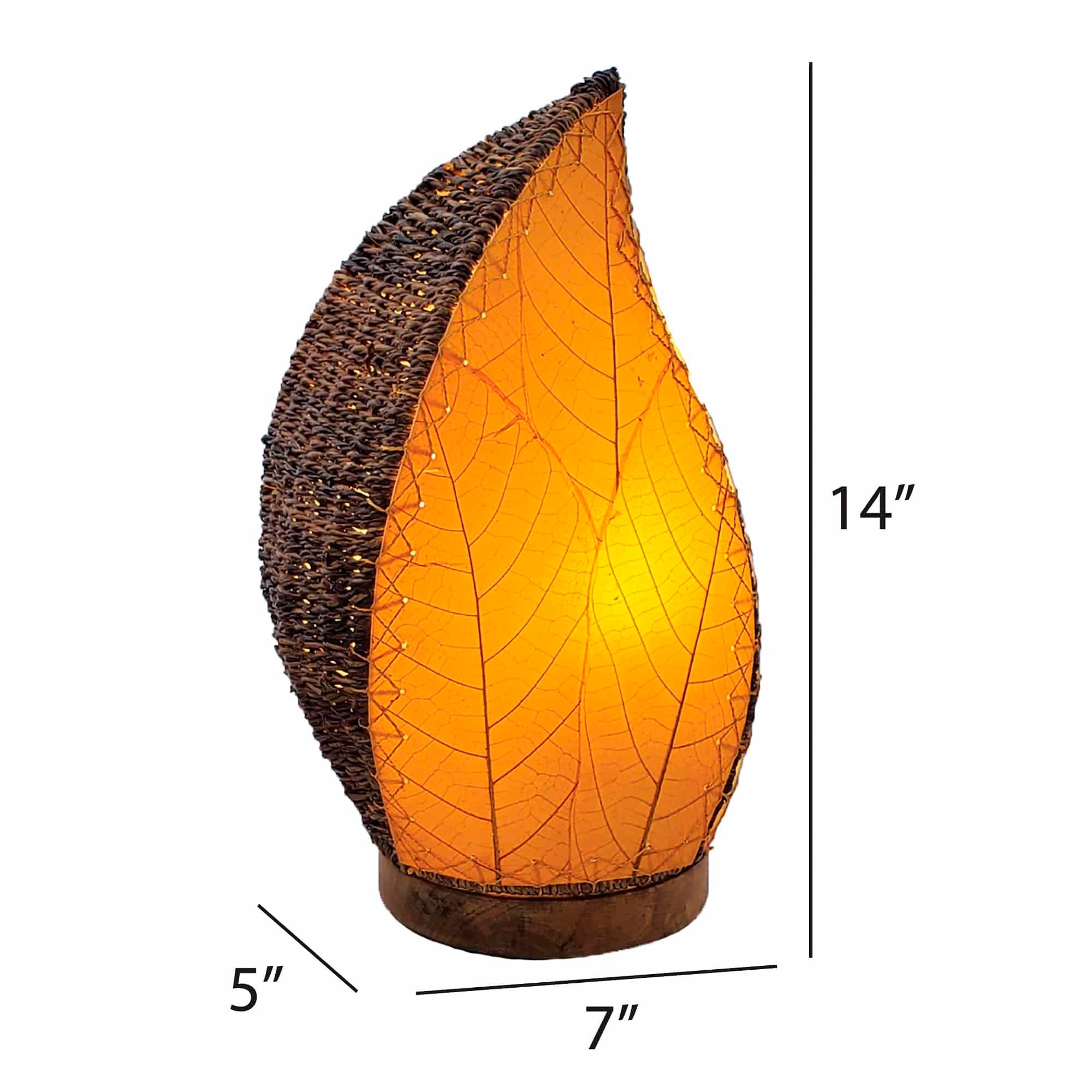 Image 5 Eangee Leaflet 14" High Orange Uplight Accent Table Lamp more views
