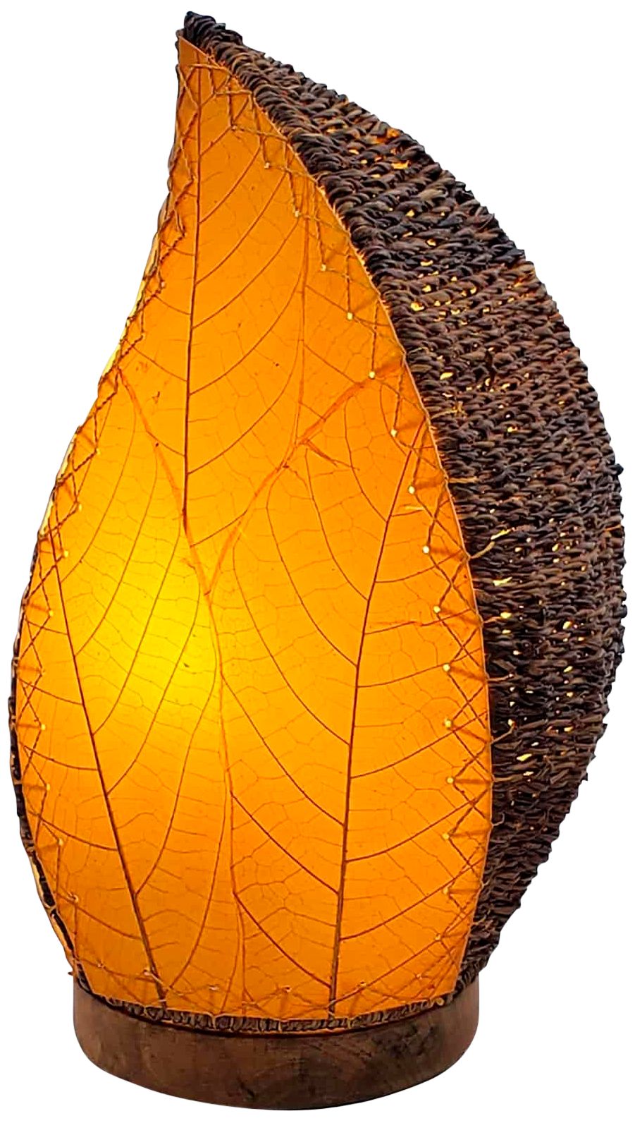 Image 6 Eangee Leaflet 14" High Orange Uplight Accent Table Lamp more views