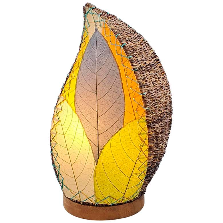 Image 2 Eangee Leaflet 14"H Multi-Color Uplight Accent Table Lamp