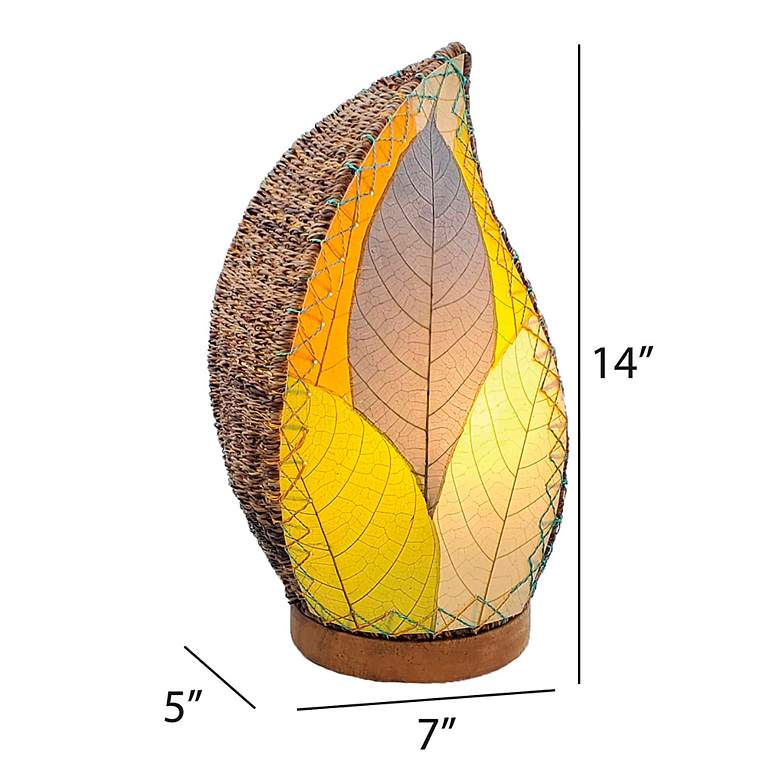 Image 6 Eangee Leaflet 14"H Multi-Color Uplight Accent Table Lamp more views