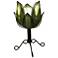 Eangee Lotus 15" High Green LED Outdoor Accent Table Lamp