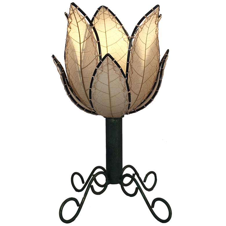 Image 1 Eangee Lotus 15 inch High Natural LED Outdoor Accent Table Lamp