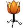 Eangee Lotus 15" High Orange LED Outdoor Accent Table Lamp