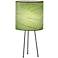 Eangee Metal Tripod Drum Green Accent Table Lamp