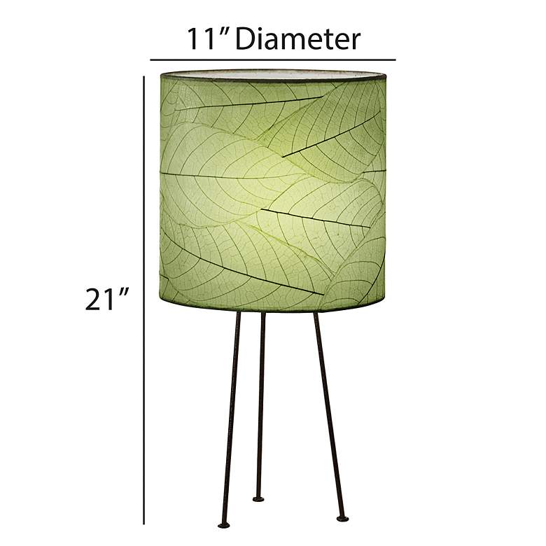 Eangee Metal Tripod Drum Green Accent Table Lamp more views
