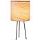 Eangee Metal Tripod Drum Natural Accent Table Lamp