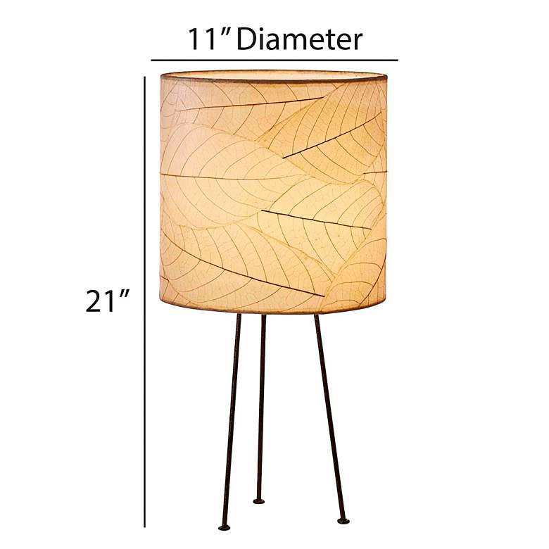 Eangee Metal Tripod Drum Natural Accent Table Lamp more views