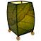 Eangee Mini Square 9"H Green Cocoa Leaf Accent Table Lamp