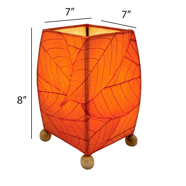 Image 2 Eangee Mini Square Cocoa Leaf Lamp Orange more views