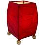 Eangee Mini Square Cocoa Leaf Lamp Red
