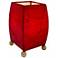 Eangee Mini Square Cocoa Leaf Lamp Red