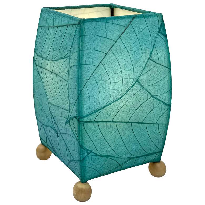 Image 1 Eangee Mini Square Cocoa Leaf Lamp Sea Blue