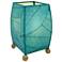Eangee Mini Square Cocoa Leaf Lamp Sea Blue