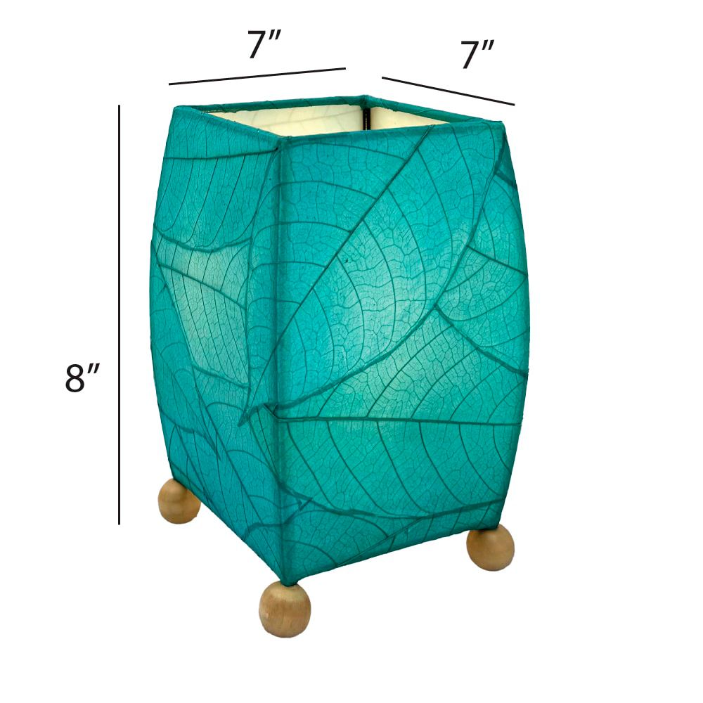 Image 3 Eangee Mini Square Cocoa Leaf Lamp Sea Blue more views