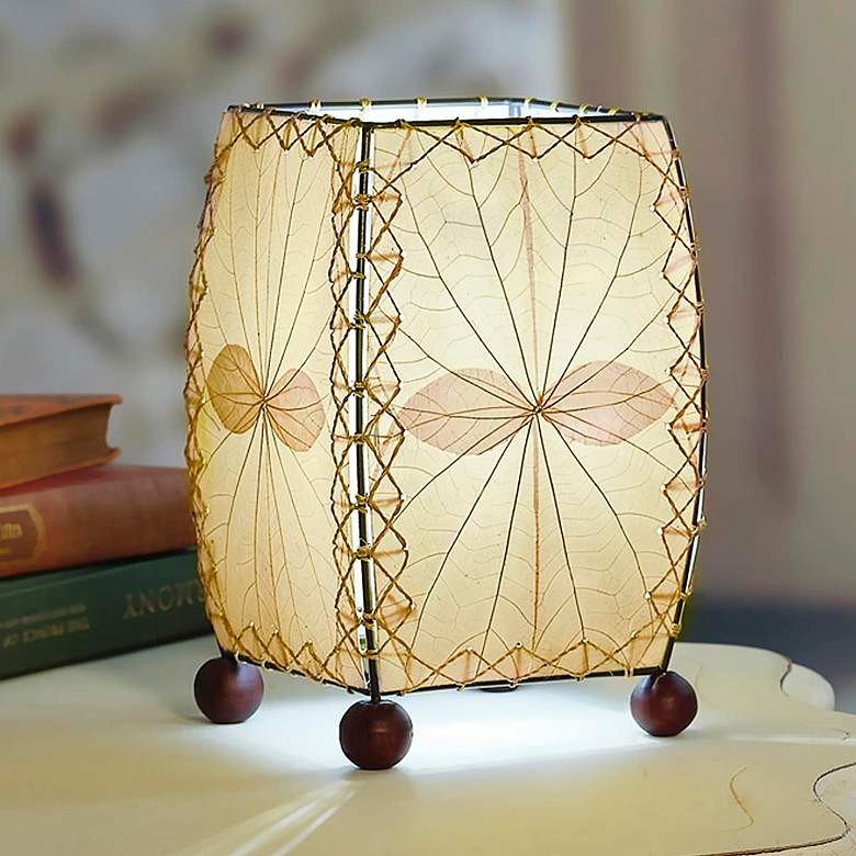 Image 1 Eangee Mini Square Natural Accent Lamp