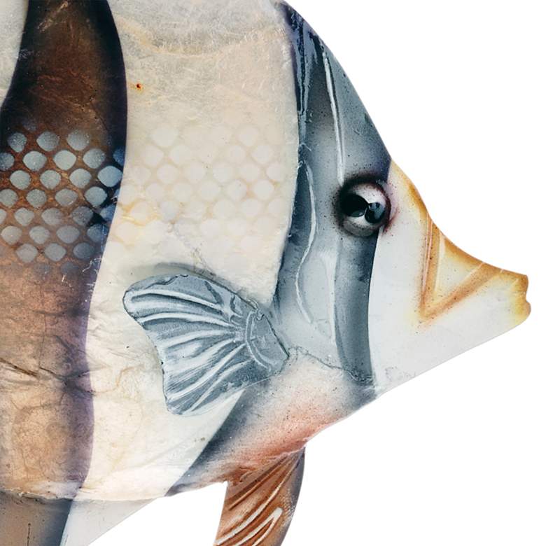Image 3 Eangee Moorish Idol Angelfish 9" High Capiz Shell Wall Decor more views