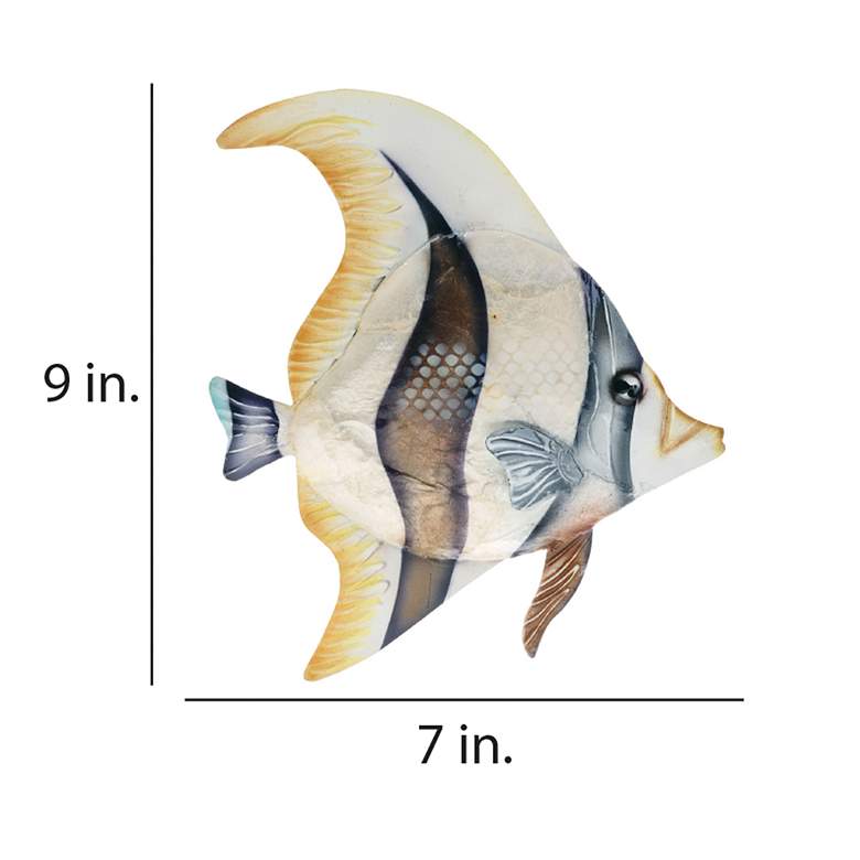 Image 4 Eangee Moorish Idol Angelfish 9" High Capiz Shell Wall Decor more views