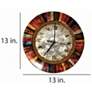 Eangee Multi-Color Capiz Shell Face 13" Round Wall Clock