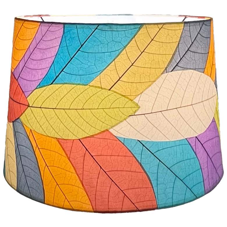 Image 1 Eangee Multi-Color Leaves Tapered Drum Lamp Shade 16x18x12 (Uno)