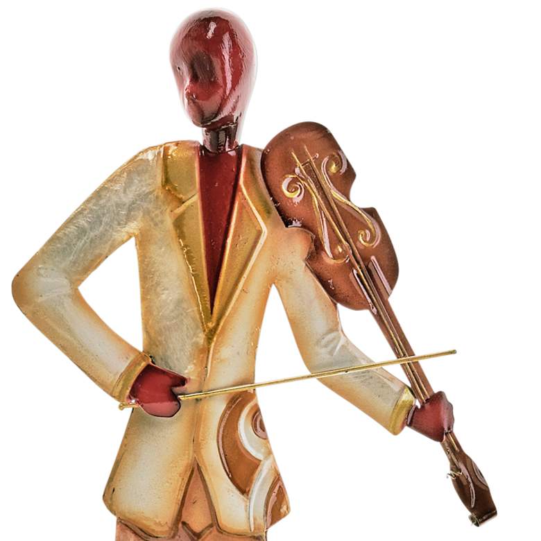 Image 2 Eangee Musician Violin Player 14"H Capiz Metal Wall Decor more views