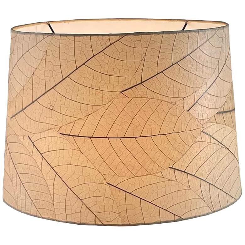 Image 2 Eangee Natural Cocoa Leave Drum Lamp Shade 14x16x11 (Spider)
