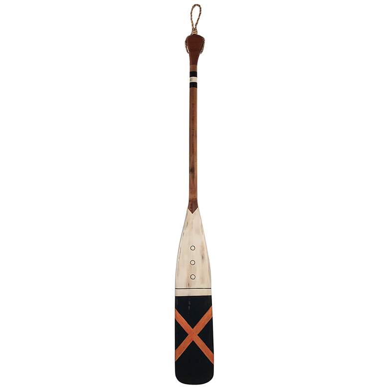 Image 1 Eangee Orange Cross Oar 60" High Solid Wood Wall Decor
