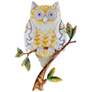 Eangee Owl 9" High Yellow Capiz Shell Wall Decor