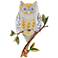 Eangee Owl 9" High Yellow Capiz Shell Wall Decor