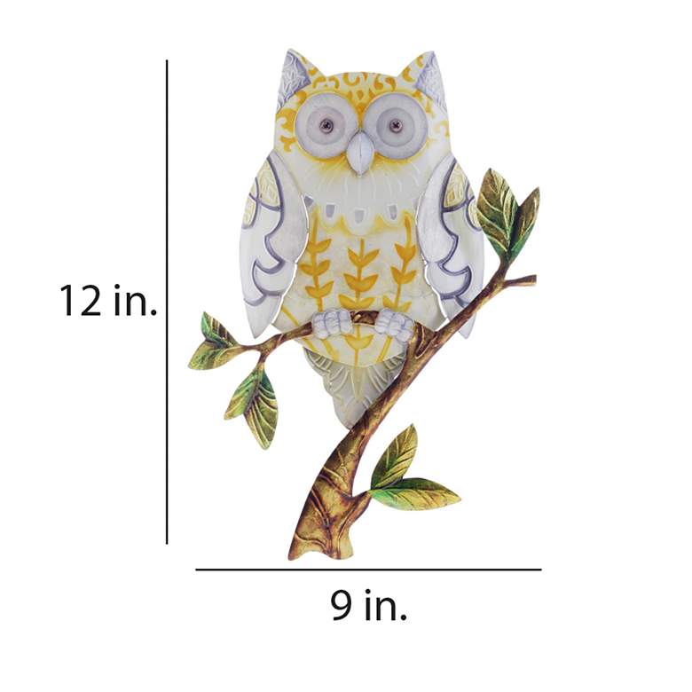 Image 4 Eangee Owl 9" High Yellow Capiz Shell Wall Decor more views