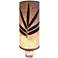 Eangee Paper 7" High Bamboo Cylinder Plug-In Night Light