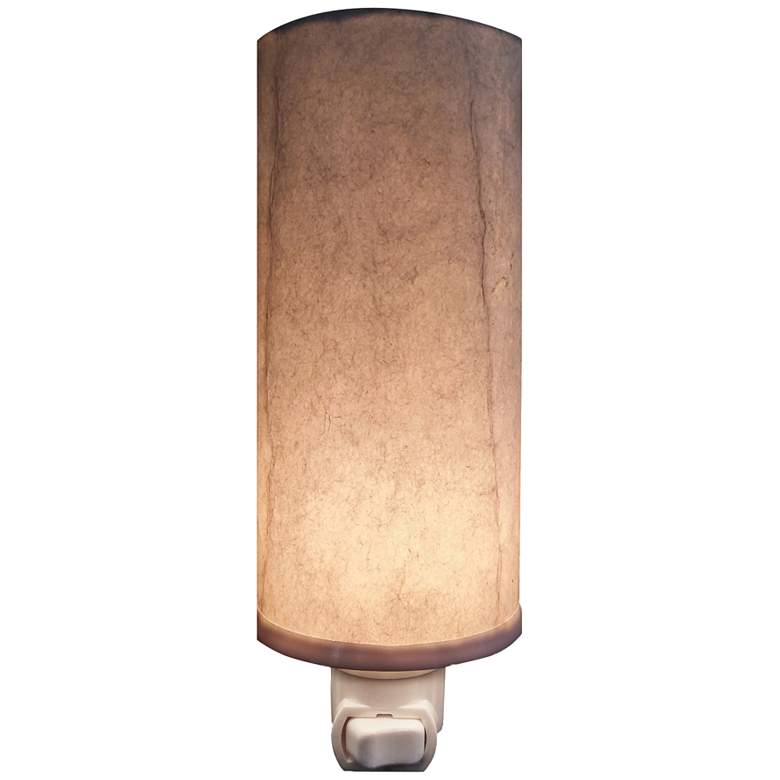 Image 1 Eangee Paper 7" High Glacier Cylinder Plug-In Night Light