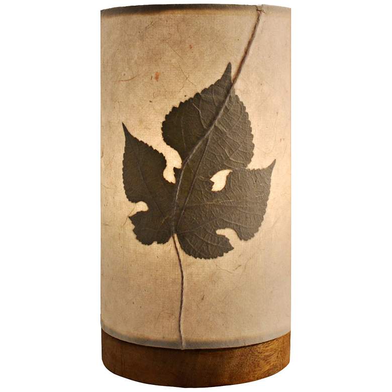 Image 1 Eangee Paper Cylinder Mulberry Mini Table Accent Lamp