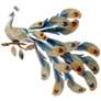 Eangee Peacock Seated 18" Wide Metal Peacock Wall Decor