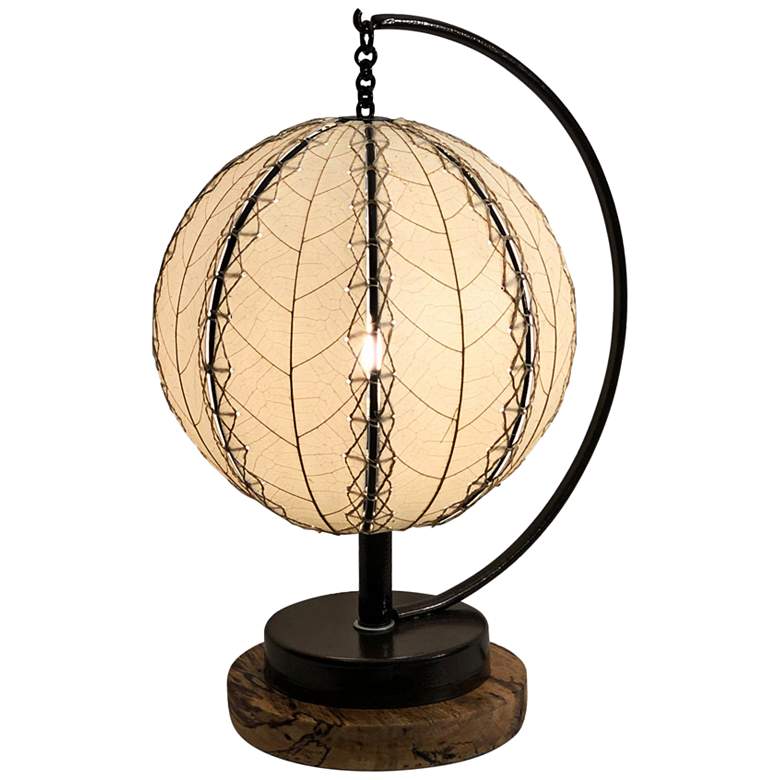 Image 1 Eangee Pendulum 14 inch High Natural Orb Accent Table Lamp