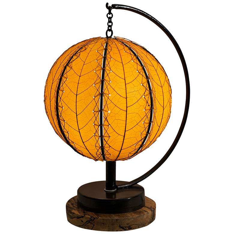 Image 1 Eangee Pendulum 14 inch High Orange Orb Accent Table Lamp